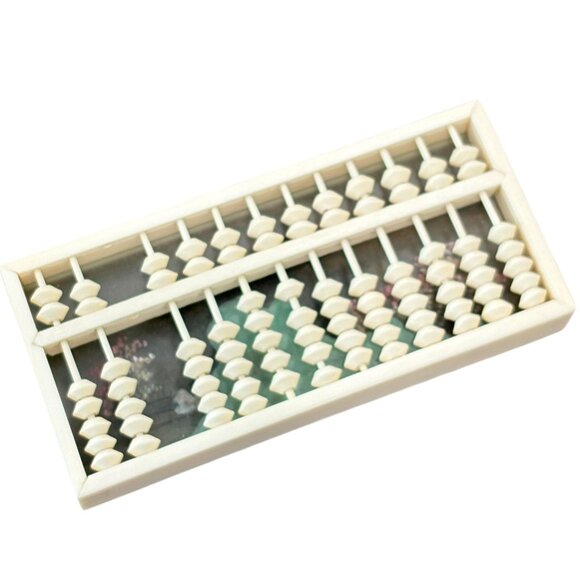 Vintage Wooden Abacus With Hand-Painted Landscape Backdrop - Picture 4 of 5